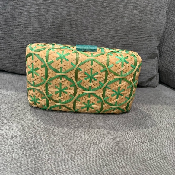 Serpui Marie Straw Clutch
